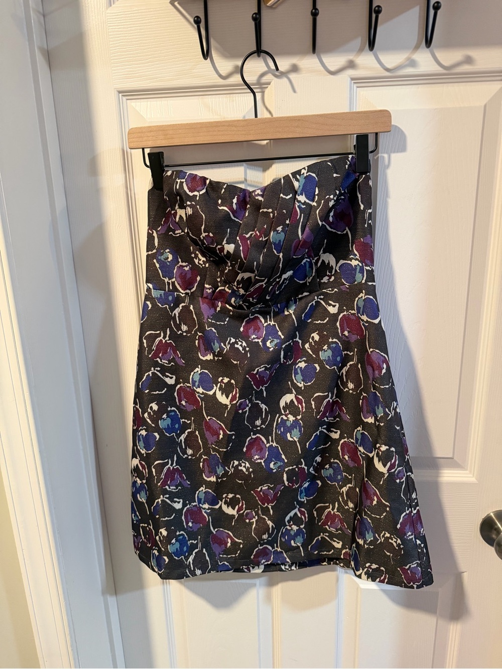Floral Print A-Line Strapless Women's dress